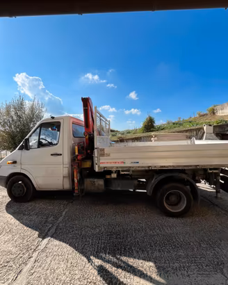 Camion Mercedes Sprinter ribaltabile e gru 60 ql