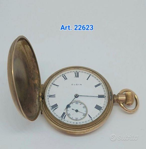 Antico orologio da tasca in metallo ELGIN USA Collezionismo In
