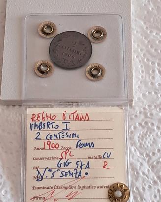 2 Centesimi 1900 Senza punto. RR