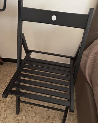 Set 4 sedie pieghevoli IKEA TERJE nere –