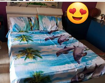 Lenzuola matrimoniali con delfini