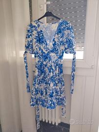 Vestito corto a balze