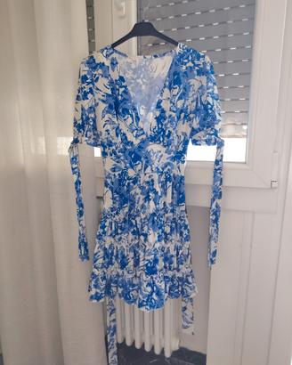 Vestito corto a balze