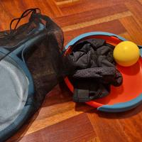 Kit 3 giochi in 1: flying disc-sport con racchetta