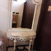 consolle con specchio shabby chic 