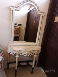 consolle con specchio shabby chic 