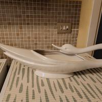 cigno in ceramica bianca Bassano