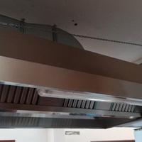 Cappa in acciaio inox, Banco in marmo trattabile