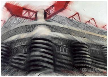 Stadio San Siro Meazza Inter Milan Poster Stampa