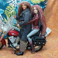 Barbie e Ken Ooak in moto 