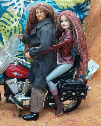 Barbie e Ken Ooak in moto 