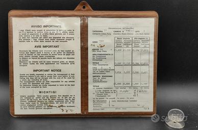 Prezziario albergo anni 80 vintage