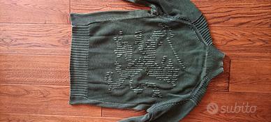 maglione uomo in cotone con zip Diesel