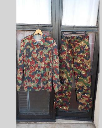 CH Giacca e Pantaloni Mimetici Flecktarn