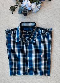 Camicia-Ralph Lauren-a quadri-Blue-TG M-Uomo