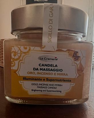 Candela da Massaggio La Cremerie-oro incenso e mir