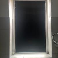 Tenda finestra da interni adattabile tessuto nero