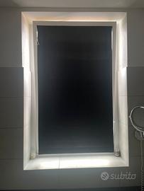 Tenda finestra da interni adattabile tessuto nero