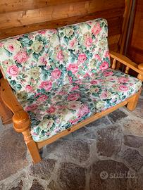 Divanetto 2 sedute per baita , veranda ecc.