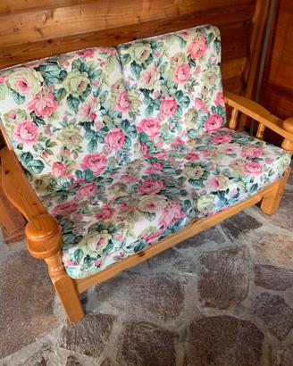 Divanetto 2 sedute per baita , veranda ecc.