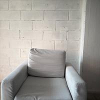 DIVANO LETTO SINGOLO + POLTRONA GRIGIO PERLA