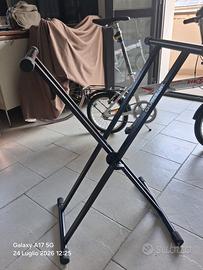 Supporto tastiera doppio x Pianoforte / Come nuovo