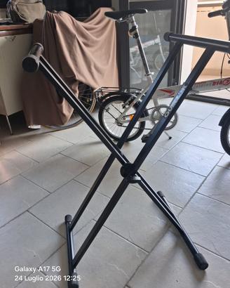 Supporto tastiera doppio x Pianoforte / Come nuovo