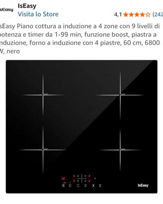 Ricambio Originale ITEASY Piano Cottura Induzione