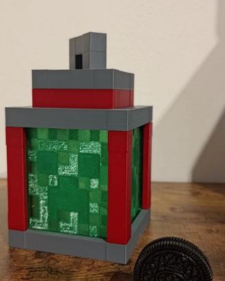 Lampada Minecraft Verde | Lanterna Decorativa luce