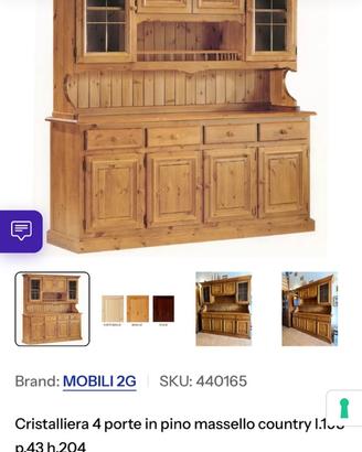 Credenza in stile rustico