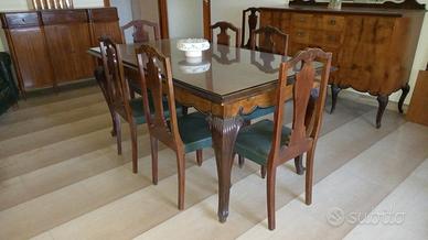 sala da pranzo napoletana completa anni '40 