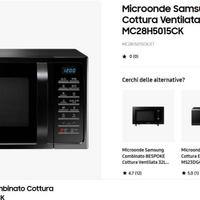 MICROONDE + GRILL + FORNO TRADIZIONALE SAMSUNG 28L