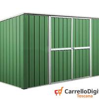 Casetta giardino box in Acciaio 345x186 verde