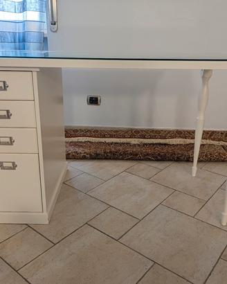 scrivania componibile bianca 120x60cm