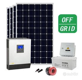 Kit fotovoltaico offgrid  4 kW + accumulo 7Kw