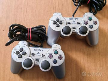2 Controller Dual Shock 2 Originale Argento PS2