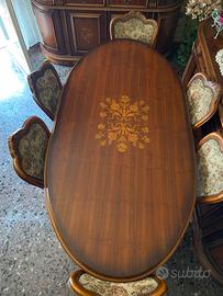 Tavolo da Pranzo Ovale in Legno