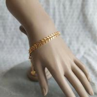 Bracciale a spiga dorato 