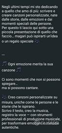 Canzoni personalizzate con testo e musica