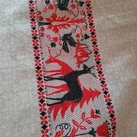 Tovaglia con antico ricamo anni 70 tavolo lungo 