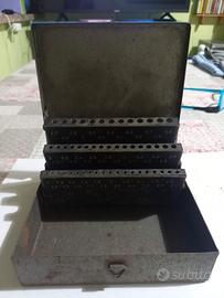 scatola in ferro punte trapano vintage diverse mis
