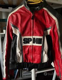 Giacca in pelle da moto Spike da donna