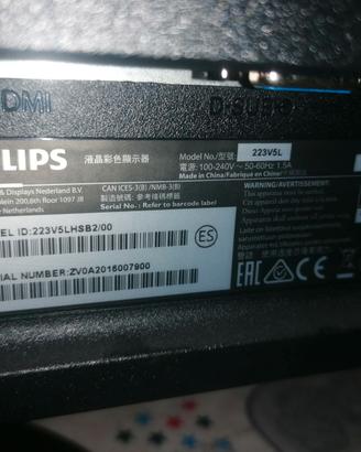 Monitor Philips 223V5LHSB2 / 21,5″ Full HD