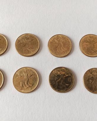 Lotto 8 monete 200 Lire 1981 "FAO"