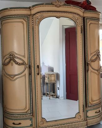 letto armadio comodini camera  laccato veneziano