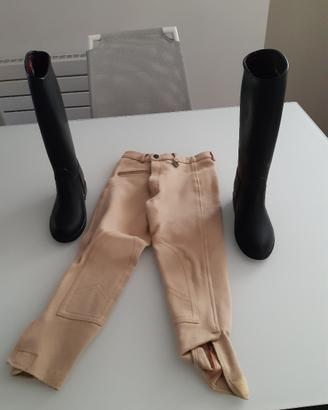 Stivali e pantaloni per equitazione