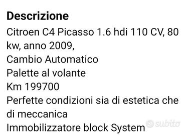Citroen C4 Picasso 1.6HDI