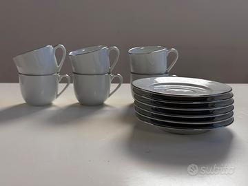 Set 6 tazzine e piattini da Caffè