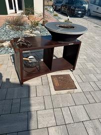 Barbeque con piastra lavica