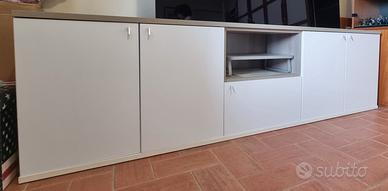 Madia porta TV Colombini color bianco e beige.